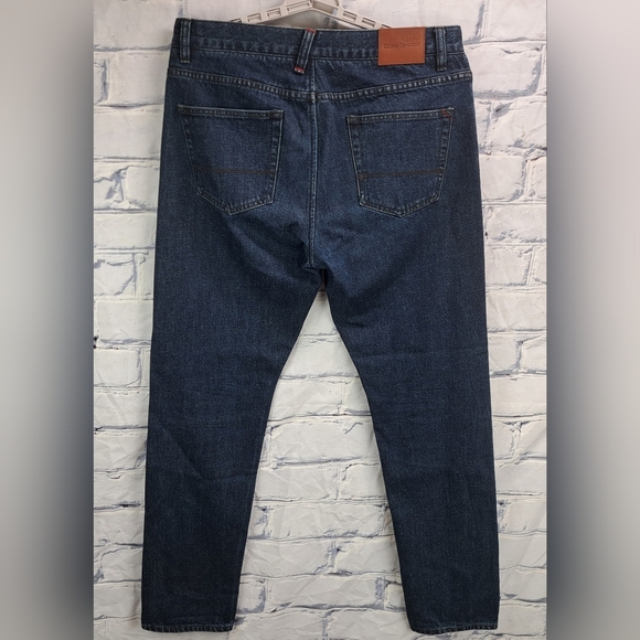 Oliver Spencer Men's Jeans Dark Blue Speckled Button Fly Size 34 Actual 35x32.5 - Picture 2 of 13